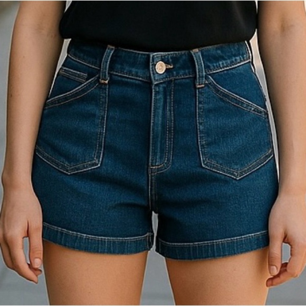 Supplies Denim Jean Shorts Size 8 Zipper4 Pocket Decorative Stitching